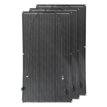 Zonnepaneel - Zonnepanelen - Zonnepanelen met stekker - Zonnepaneel camper - Zonnepanelen plat dak - 100W - Hoogwaardige ETFE Flexibele Zonnepaneel Monokristallijn Kit voor 12V Acculader - Off-Grid Power Camping