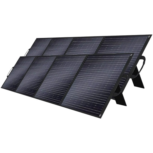 Opvouwbare Zonnepanelen – Draagbare Zonnepanelen – Outdoor Zonnepaneel – Hoog Rendement 23,4% – Temperatuurbestendig - Lichtgewicht 12,5 Kg - 400W (2 x 200W) Zonnepaneel