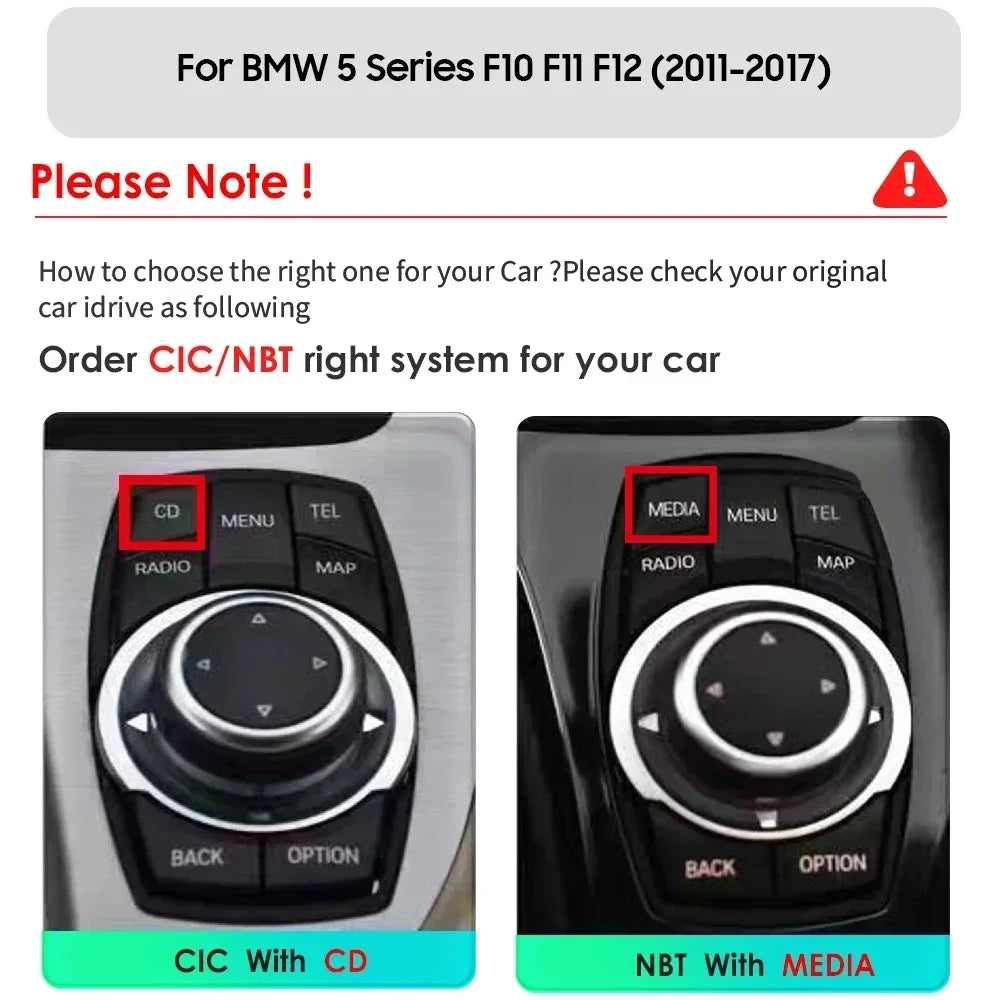 AI Intelligent Player 2din Android Car Radio Multimedia Video Player for BMW 5 Series F10 F11 F12 CIC NBT GPS Nav Carplay 4G RDS
