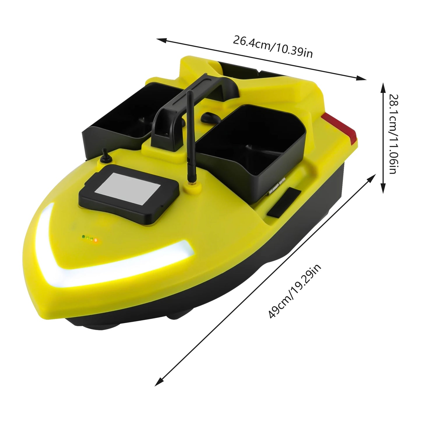 Sensorgestuurde Voerboot – Visboot – Voerboot Met GPS – Afstandsbediening Voerboot – ABS Materiaal – 12000mAh Lithium Batterij