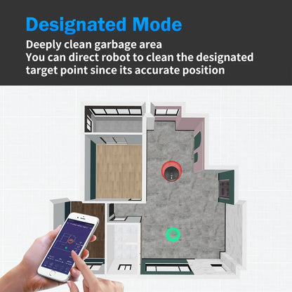 Robotstofzuiger - Dweilrobot - Dweilfunctie - 6000Pa - Slimme Navigatie - 3-in-1 - App Bediening - HEPA Filter - Auto-Opladen - Zwart