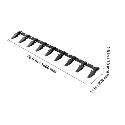 SucceBuy Bucket Tooth Bar Heavy Duty Tractor Bucket Teeth Bar for Sub-Compact Tractor Loader 4560 lbs Load-Bearing Capacity - QUORE