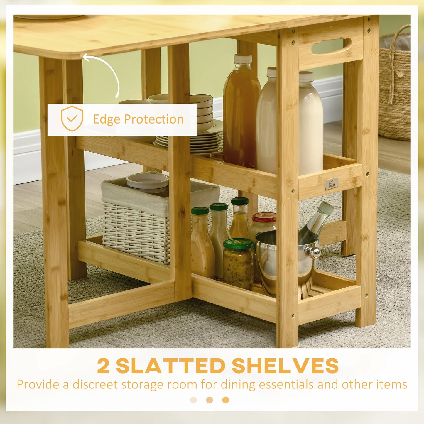 Opvouwbare Eettafel – Opklapbare Tafel – Opbergtafel – Ruimtebesparende Eettafel – Natuurlijk Houten Design – Stevig En Stabiel