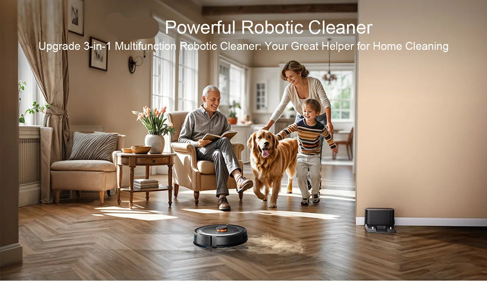 Lidar Robotstofzuiger - Dweilrobot - Vaccum Cleaner - Robot Vacuum - 2600mAh Batterij – 2-in-1 Stofzuiger & Mop - 4500Pa Zuigkracht – 3L Stofzak - Zelflegende - Slimme Mapping - Zwart
