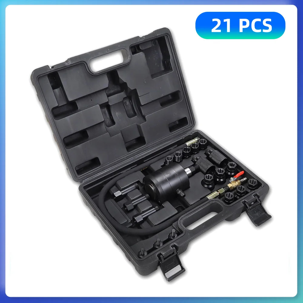 Podofo 21pcs Pneumatic Diesel Injector Puller for Removing Stuck Fuel Injectors in Diesel Engines M20 M18 M17 M14 M12 Injector