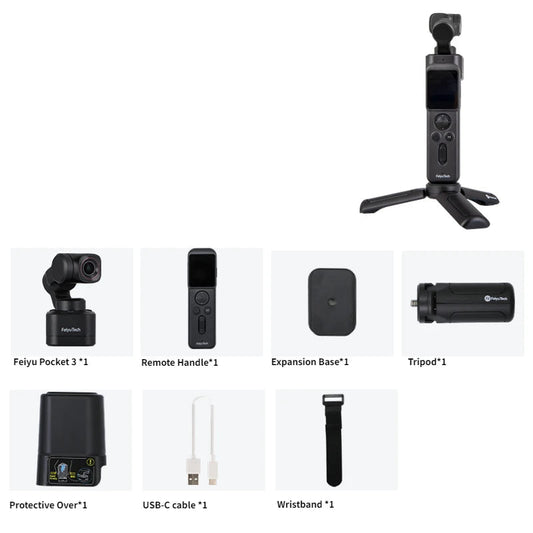 Gimbal Smartphone - Gimbal voor Smartphone & Camera - Handheld spiegelloos - Draadloze afneembare - 3-assige - Stabilisator Gimbal Camera 4K60fps Opnames - Magnetische bevestiging AI Tracking - Zwart - QUORE