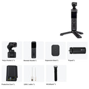 Gimbal Smartphone - Gimbal voor Smartphone & Camera - Handheld spiegelloos - Draadloze afneembare - 3-assige - Stabilisator Gimbal Camera 4K60fps Opnames - Magnetische bevestiging AI Tracking - Zwart