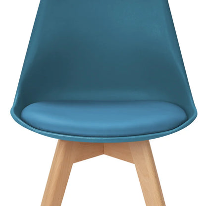 Eetkamerstoel – Stoel – Kuipstoel – Bistrostoel – Beukenhouten Poten – Synthetisch Leder – Comfortabele Foamvulling