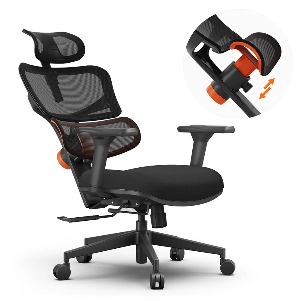 Ergonomische Bureaustoel – Comfortabele Bureaustoel – Verstelbare Bureaustoel – Mesh Bureaustoel – Dynamische Rugondersteuning – 3D Armleuningen – Hoogwaardig Schuim - Zwart