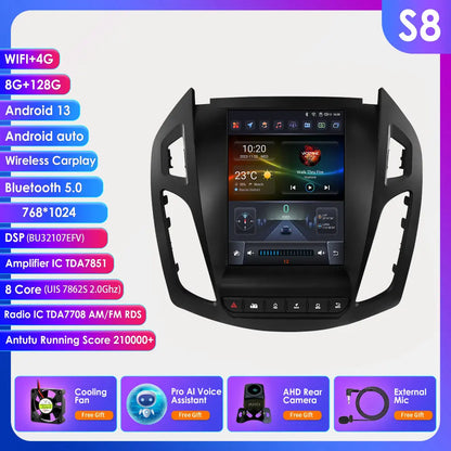 360° Camera – 9,7'' Multimediasysteem – Autonavigatie – Draadloos CarPlay – Android Auto – 4G Internet – Android 13 – 2DIN – Stuurbediening – HD Touchscreen