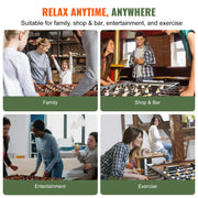 Football Table - Football - Table Football Game - Football Table - Indoor - Full Size - 55 inch - for Family Football - with Table Football Set Including 4 Balls and 2 Cup Holders
