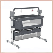 Elektrisch Babybed - Wieg - Co-Sleeping Functie – Verstelbare - Ledikant – Multifunctionele Cradle - Bassinet - Bluetooth - Grijs