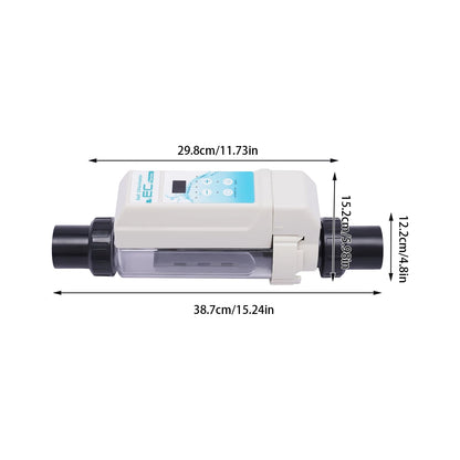 Zout-Chlorinator – Zwembad Desinfectiesysteem – Zoutwater Reiniger – Zwembadreiniging – Compact Ontwerp – Geschikt Voor 50 M³ – Zelfreinigend
