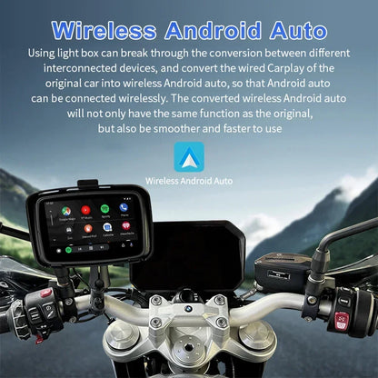 5 Inch Portable GPS Navigation Motorcycle Waterproof Carplay Display Motorcycle Wireless Android Auto IPX7 GPS Screen Apple