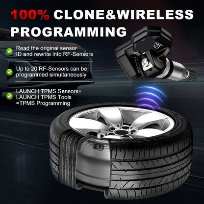 TPMS Sensor – Bandenspanningsensor – Bandenspanning Monitor – Bandenspanning Sensor – 2-In-1 Dual-Frequency – Nauwkeurige Drukmeting