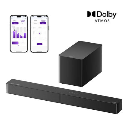 Soundbar 5.1 Channel – Dolby Atmos Speaker – Home Cinema Geluid – Surround Soundbar – Subwoofer Set – 340W Vermogen – Bluetooth 5.3 Connectivity