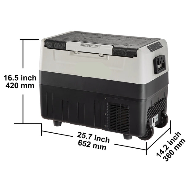 Koelkast - Mini koelkast - Mini koelkast - Mini koelkast voor drankjes - kleine koelkast - Koelkasten - 35L - met Wiel Compressor Vriezer voor Camping Picnics Auto Thuis Reizen
