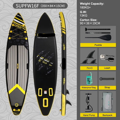 Supboard - Sup - Paddle Board - Sup Boards - 350x84x15cm - Ultra-Light - Opblaasbaar Stand Up Paddle Board - Max 165 kg - Waterdicht - Voor  Rivier - Zee - Inclusief Paddle - Rugzak - Zadel & Accessoires - Rood