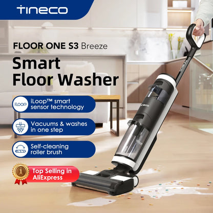 Tineco Floor One S3 Breeze Vacuum cleaner Floor Washer Cordless Wet Dry Electric Mop Self-Cleaning Smart Home Appliance