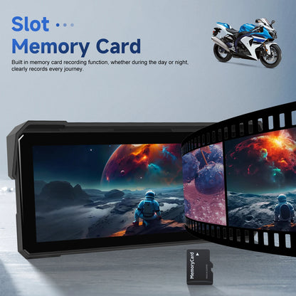 Motorfiets GPS – Motorfiets Navigator – Motor GPS Systeem – Moto Navigatieapparaat – Motorfiets Player – 8,1 Inch Touchscreen – Draadloos CarPlay & Android Auto – IP68 Waterdicht – 32 GB Opslag