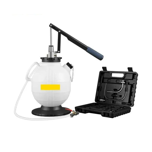 Transmission Fluid Pump - ATF Fluid Transfer Filler - 7.5L - with Control Valve - 15 Common Adapter Set - for Oil Change - White