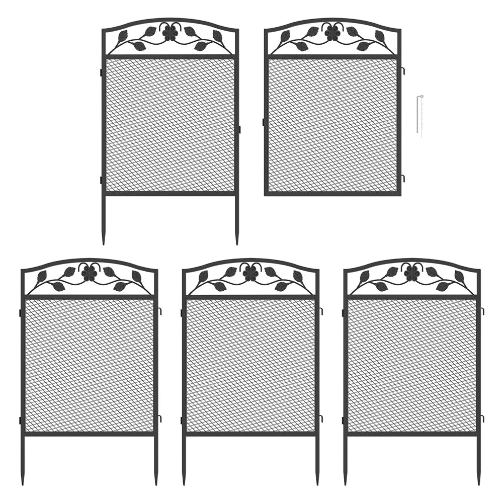Dierenren – Hondenren – Speelren – Afzetting – Kleine Huisdieren – Gepoedercoat Metaal – Weerbestendig – 5 Panelen 60x110 cm