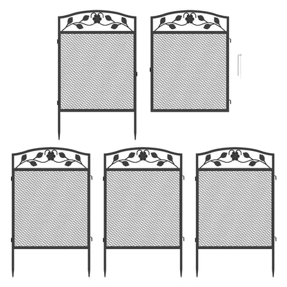 Dierenren – Hondenren – Speelren – Afzetting – Kleine Huisdieren – Gepoedercoat Metaal – Weerbestendig – 5 Panelen 60x110 cm