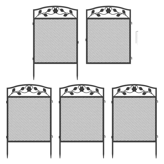 Dierenren – Hondenren – Speelren – Afzetting – Kleine Huisdieren – Gepoedercoat Metaal – Weerbestendig – 5 Panelen 60x110 cm