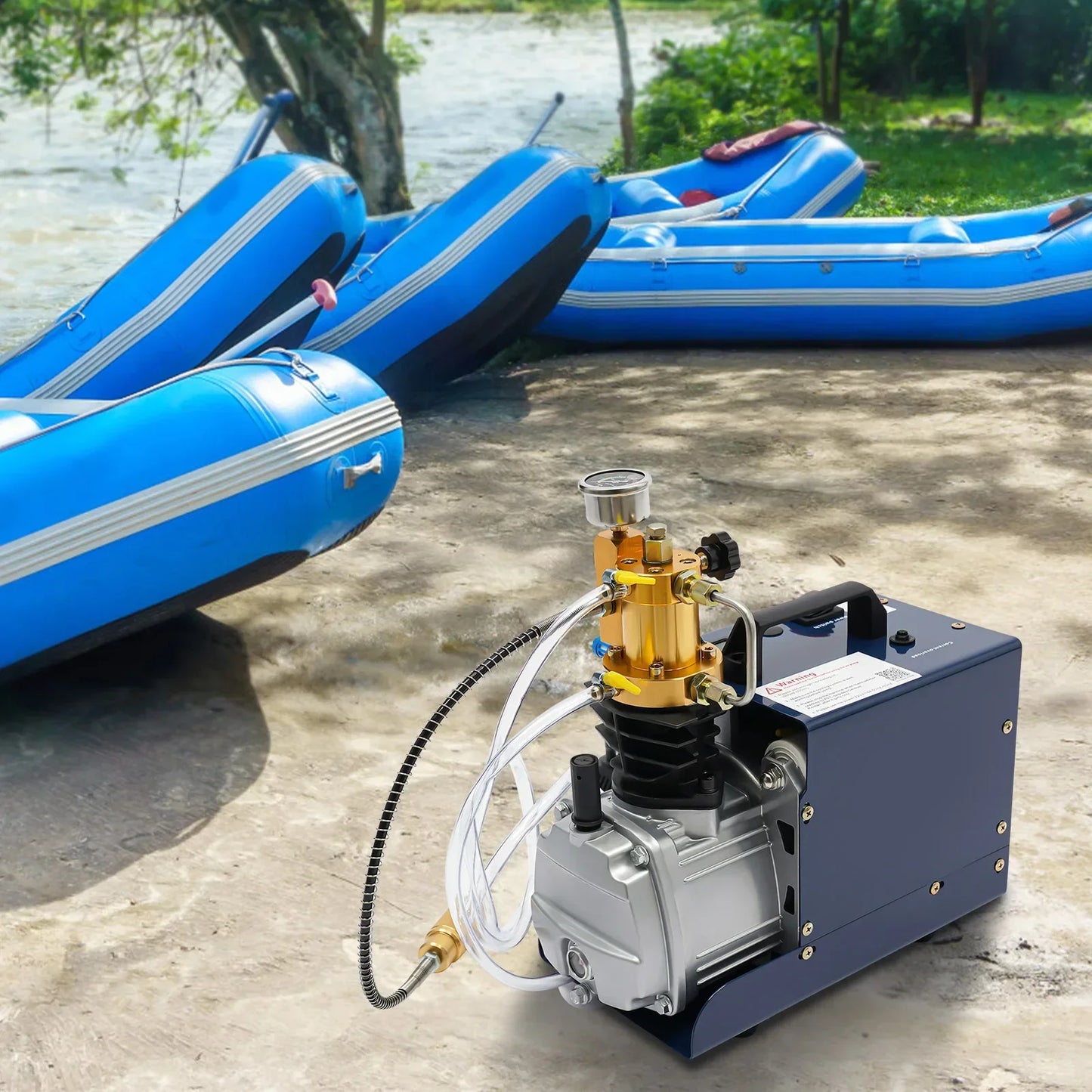 Elektrische Hoge Druk Luchtcompressor – PCP Luchtpomp – Paintball Compressor – Hogedruk Compressor – Luchtbuis Compressor – 1800W Koperen Motor – 30 Mpa / 300 Bar Druk
