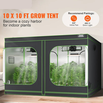 Reflecterende Mylar hydrocultuurtent met kijkvenster - hydrocultuurtent - kweektent - hydrocultuursysteem - hydrocultuurkit - 600D120x120x80inch - voor groeiende planten.