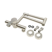 Kraan - Wastafelkraan - Draaiende Kraan Keuken - Draaiende Uitloop - Mengkraan voor Badkamer of Keuken - Wandmontage 360 ° - 1.33 kg - Silver