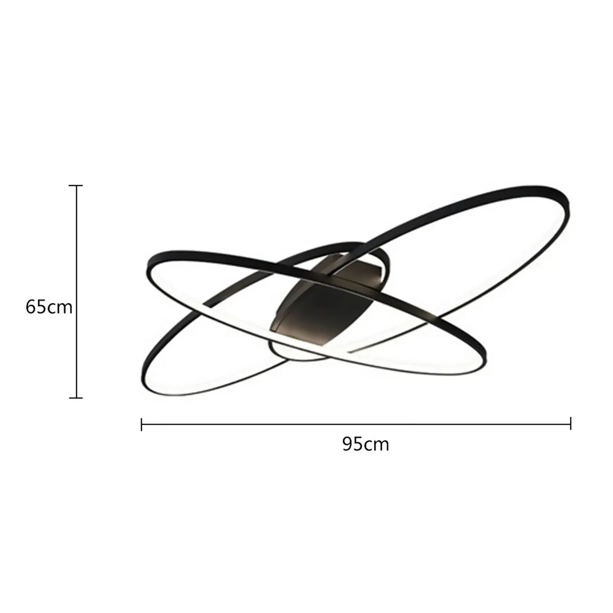 Plafondlamp - Plafonniere - Industrial Ceiling Lamp - 70W - Creatieve Hanglamp - LED Kroonluchter - Zwart - QUORE