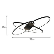 Plafondlamp - Plafonniere - Industrial Ceiling Lamp - 70W - Creatieve Hanglamp - LED Kroonluchter - Zwart