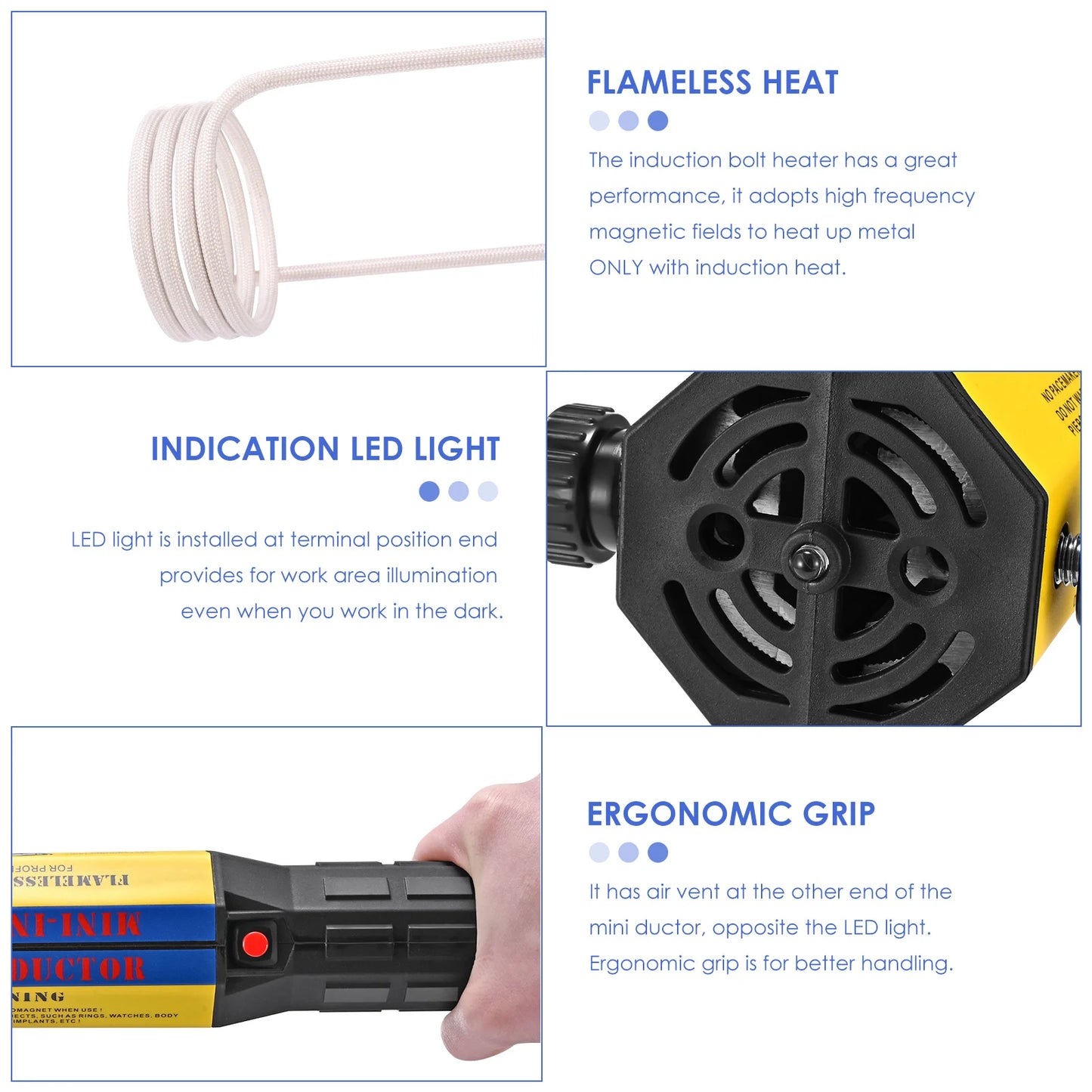 Inductieverwarmingsapparaat – Inductieverwarmer – Auto Verwarming – Lassen Zonder Vlam – 1000W Vermogen – 8 Spoelen
