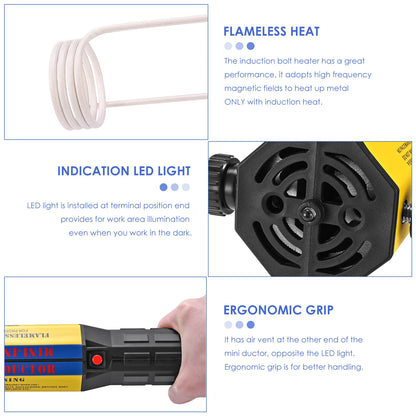 Inductieverwarmingsapparaat – Inductieverwarmer – Auto Verwarming – Lassen Zonder Vlam – 1000W Vermogen – 8 Spoelen