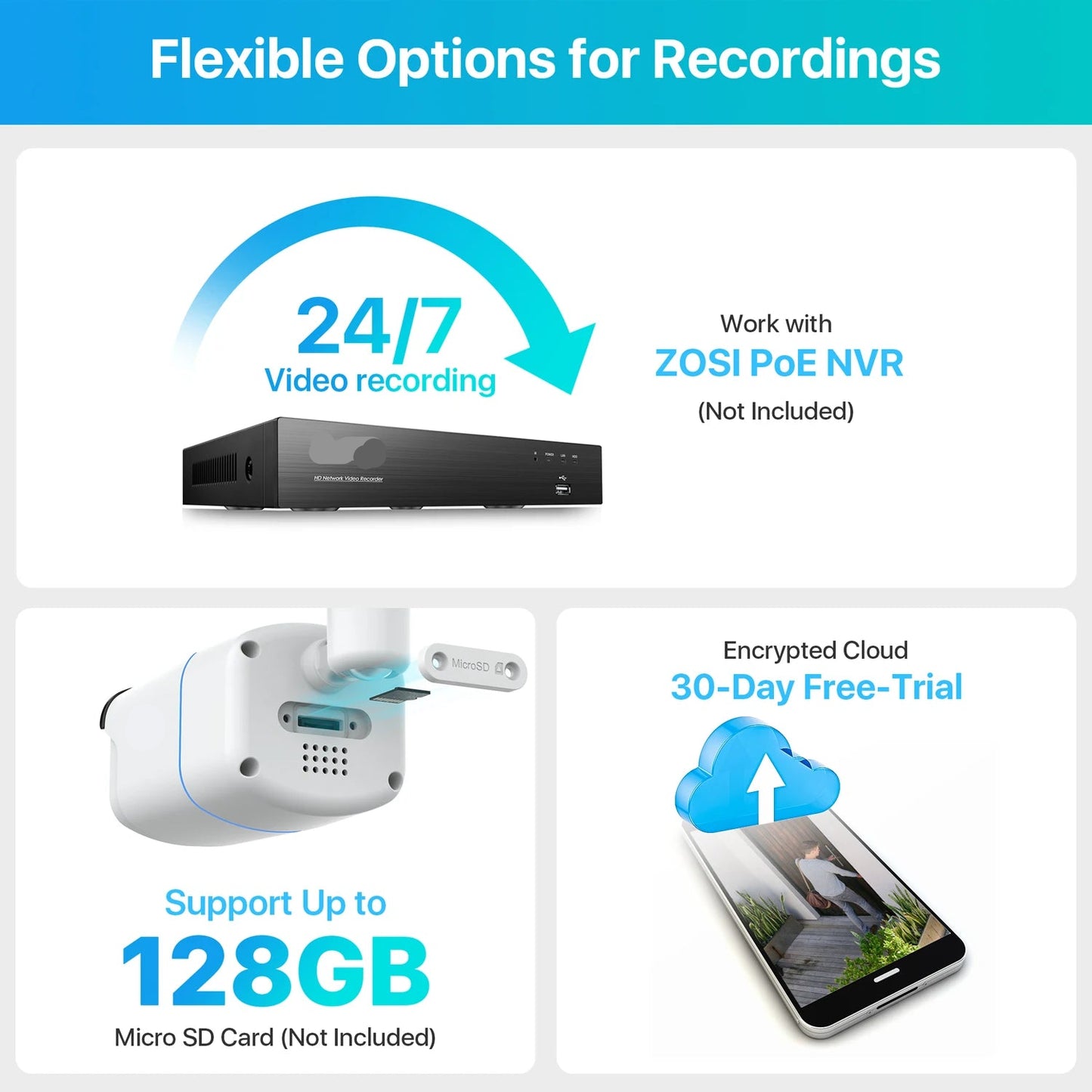 Beveiligingscamera - Buiten Camera met Nachtzicht - Camerabewaking - 5MP 3K - PoE - IP Camera - AI Personen - Voertuigen Detectie - Ingebouwde Microfoon - 4500K Warm Licht - Waterdicht IP66 - 330x330x83mm