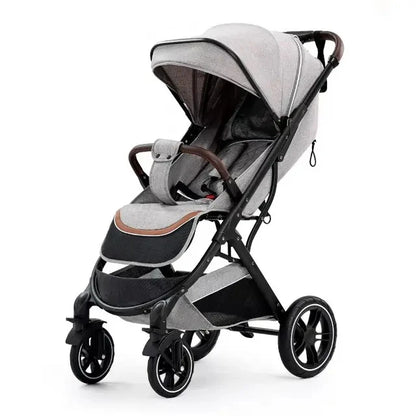 Kinderwagen – Wandelwagen - Babywagen – Opvouwbaar - 3-in-1 - Multifunctioneel - Lichtgewicht - Comfortabel - Veilig – Schokabsorptie - Grijs