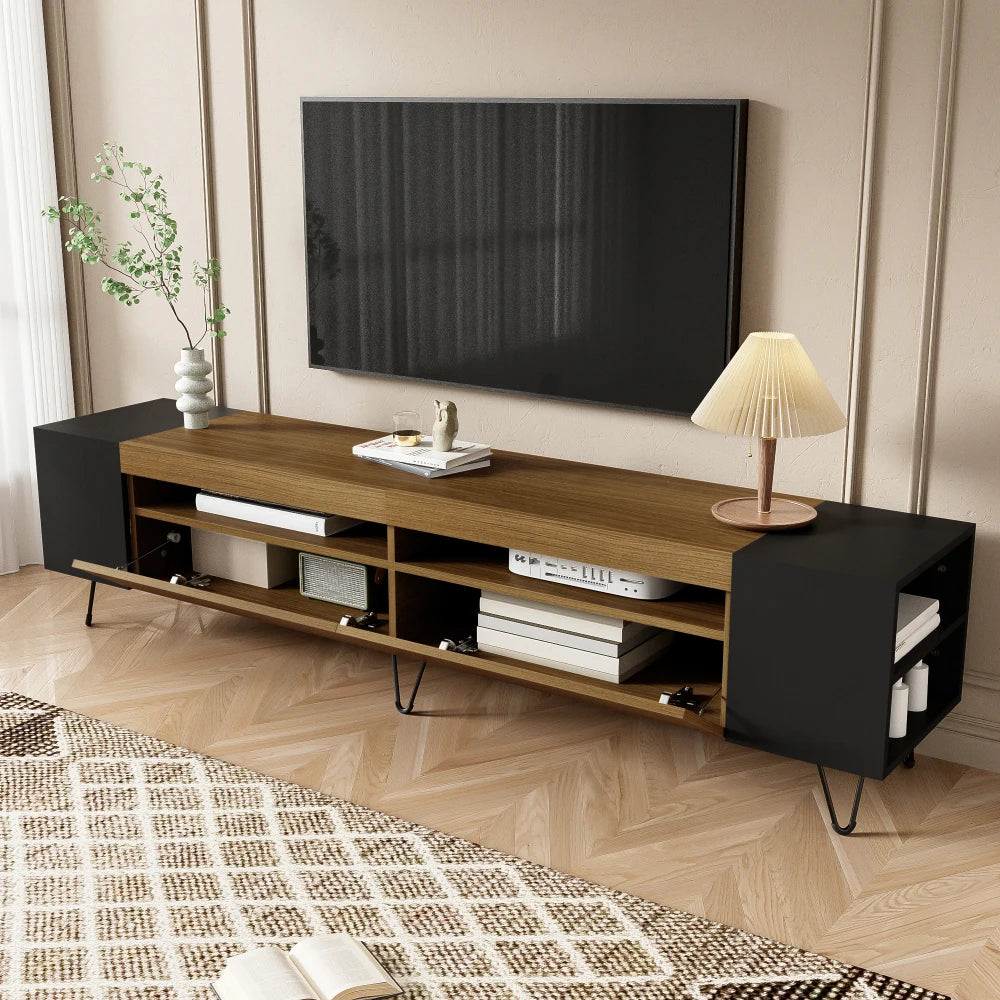 Tv-meubel – TV-kast – Televisiemeubel – Mediameubel – Wandmeubel – Geschikt voor 50-59 inch TV – Duurzaam MDF en spaanplaat met metalen poten