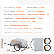Fietskar - Fietskrat - Fietsaanhanger - Stroller - Fietskar Bagage  - 100lbs - met Waterdichte Hoes & Veilige Reflectoren - Past op 22“-28” Fietswiel