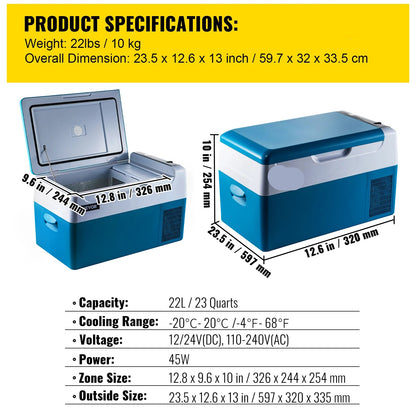 Draagbare Auto Koelkast – Mobiele Koelbox – Mini Koelkast – Camping Koelkast – 20L Tot 55L – Snelle Koeling – Digitale Temperatuurregeling