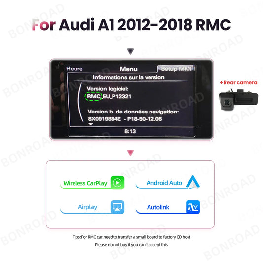 Interface Adapter Audi A1 Q3 – Wireless CarPlay – Android Auto – Mirror Link – Bluetooth 4.2 – Draadloze Connectiviteit – Eenvoudige Plug & Play Installatie