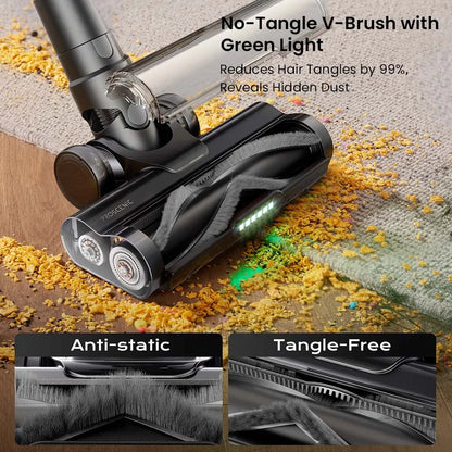 Draadloze Steelstofzuiger – Steelstofzuiger – Snoerloze Stofzuiger – Handstofzuiger – Krachtige Zuigmotor – 55 Min Batterijduur – Green Laser Technologie