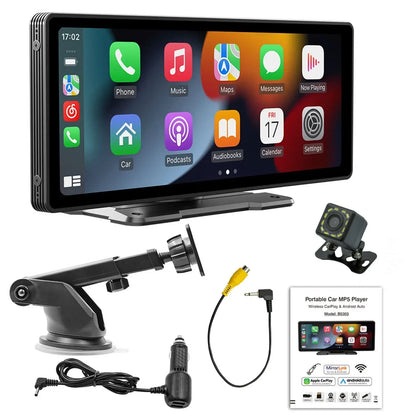 Auto Multimedia Speler – Auto Headunit – Autoradio – Touchscreen Display – Navigatiesysteem – 10,26 Inch IPS Scherm – Draadloze Apple CarPlay & Android Auto