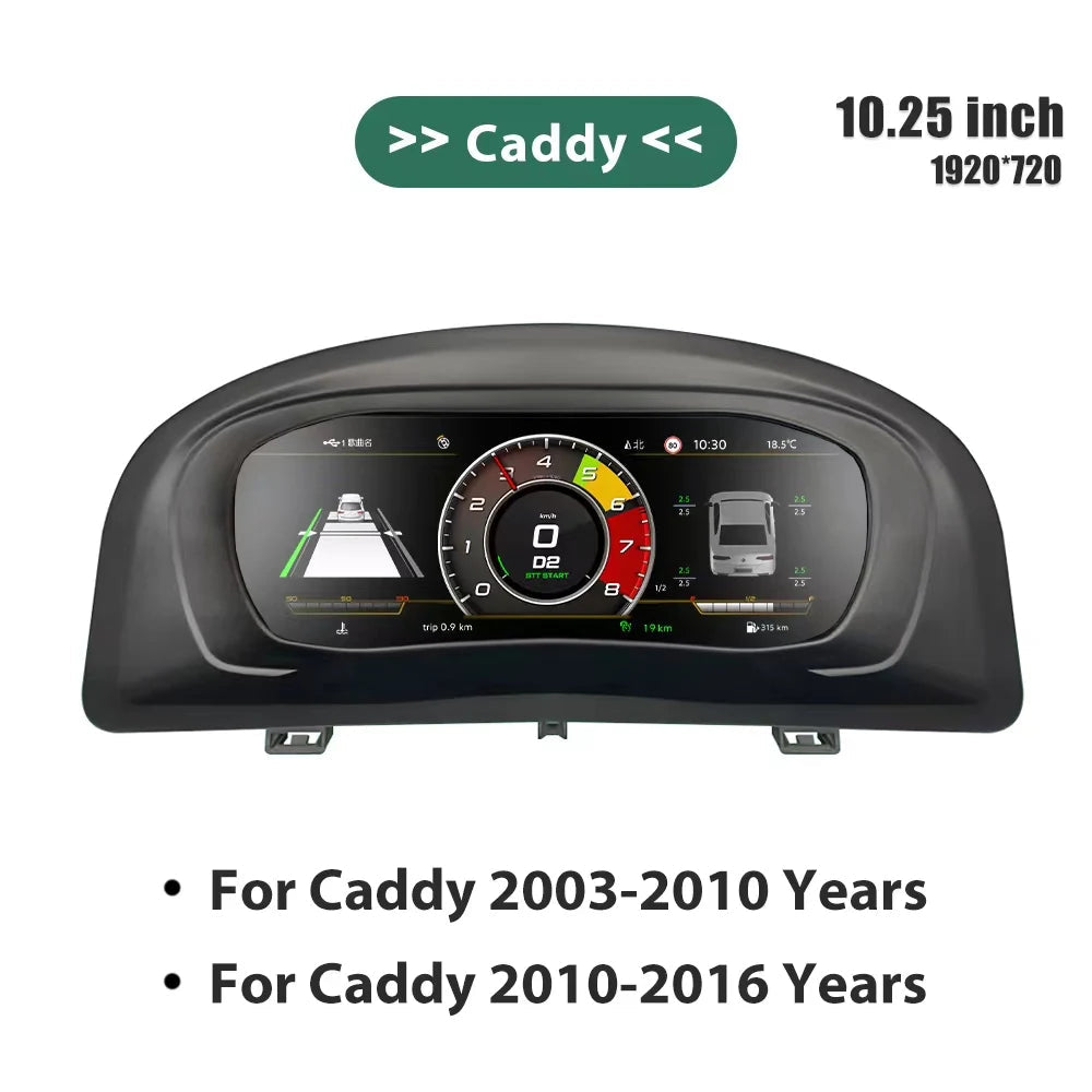 Dashboard Display – Digitaal Instrumentenpaneel – Auto Display – Head-Up Display – Virtual Cockpit – 10,25 Inch HD IPS Scherm – Plug & Play Installatie