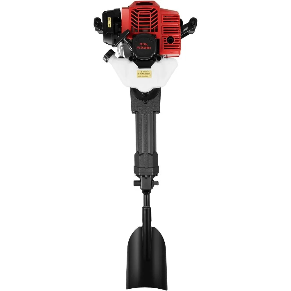 Grondboor Benzine - Grondboor - Tuinboor - Handheld Trench Digger - 52CC – 2-Takt Benzinemotor, Luchtgekoeld – Tuin- & Boomgraver in Zwart/Rood