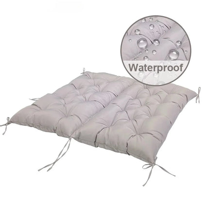 Bankkussen - Zitkussen - met Rugdeel - Ergonomisch - Zacht - voor Schommelbank - Meubels - Tuinbank - Eetbank - Verwijderbaar - Wasbaar - Waterdicht - Polyester - 120 x 100 cm - Lichtgrijs