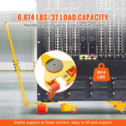 Dolly - Movers - Moving Boxes - Furniture Roller - Transport Dolly - 4pcs Steel Wheels - Heavy Duty Mover - with handle 360° swivel castors anti-slip cap - for warehouse workshop