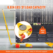 Dolly - Movers - Moving Boxes - Furniture Roller - Transport Dolly - Heavy Duty Mover - with Handle 360° Swivel Castors Anti-slip Cap - for Warehouse Workshop