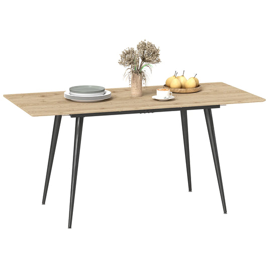 Uitklapbare Eettafel – Uitschuifbare Tafel – Verlengbare Eettafel – Inklapbare Tafel – Multifunctionele Keukentafel – 120 x 75 x 77 cm – MDF Met Melamine Coating - Naturel Houtlook