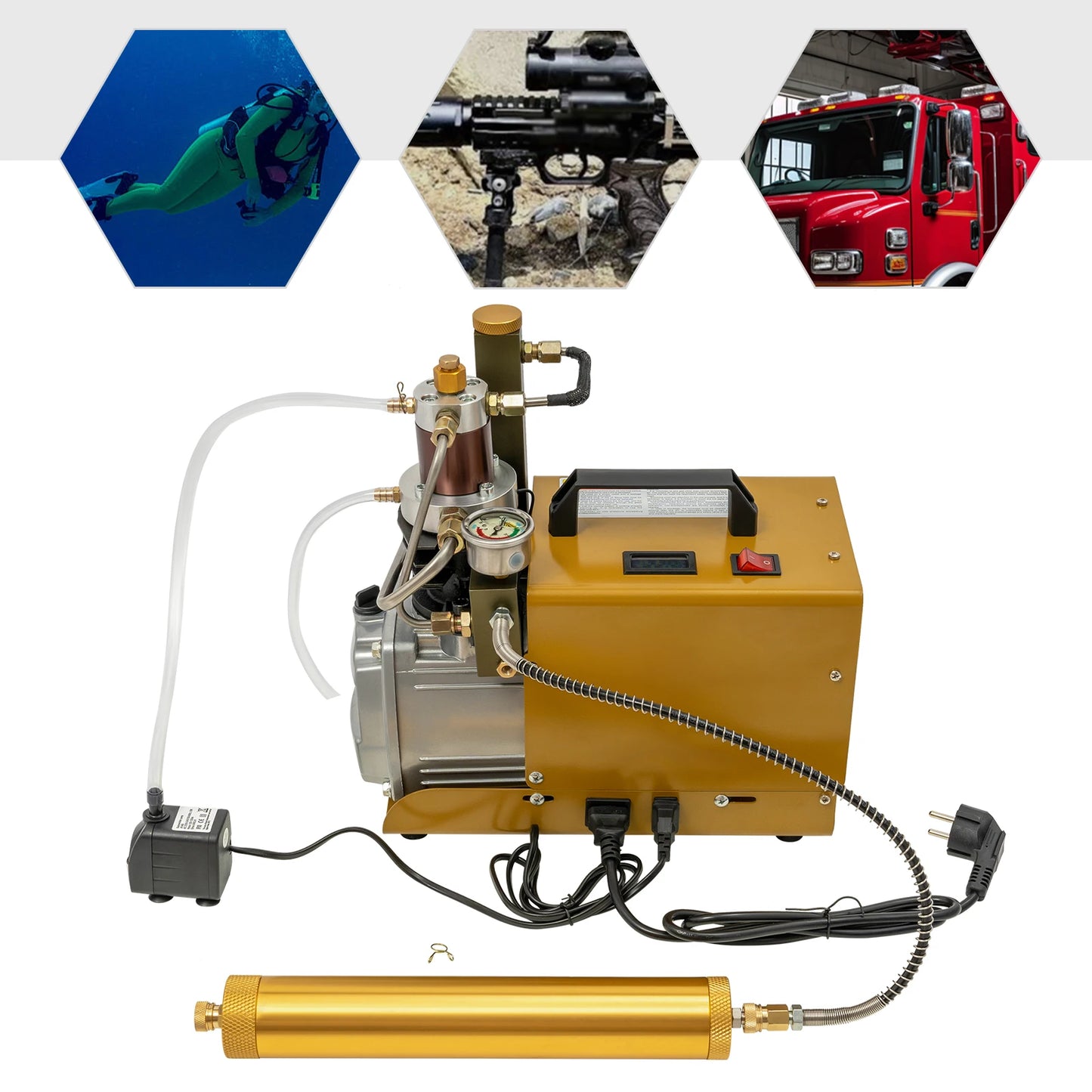 Luchtcompressor – Hogedruk Compressor – Industriële Compressor – Compacte Compressor – Krachtige Luchtstroom – Koper Motor – Duurzaam Materiaal